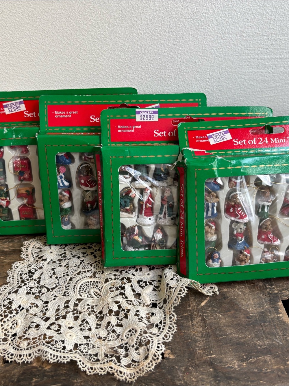 Vintage New Design deadstock Mini Miniature Christmas Ornaments trinkets